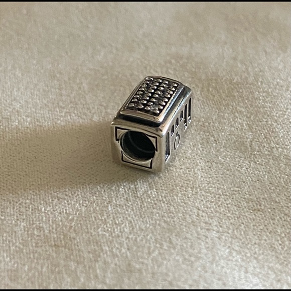 SOLDPandora charm with white Cz stones - Picture 3 of 5
